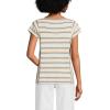 imageLands End Womens Slub Wedge TShirtPumice Stone Multi Stripe