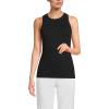 imageLands End Womens 2x2 Rib Crew Neck Tank TopBlack