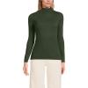 imageLands End Womens Drapey Rib Skimming Long Sleeve Mock Neck ShirtFresh Evergreen