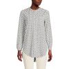 imageLands End Womens Long Sleeve Jersey Aline Tunic Ivory Encircle Geo Regular XSmall