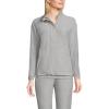 imageLands End Womens Long Sleeve Performance Zip Front PopoverPale Gray Space Dye