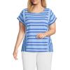 imageLands End Womens Slub Wedge TShirtSoft Blue Haze Multi Stripe