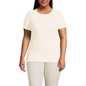 imageLands End Womens Cotton Rib TShirtFresh Ivory