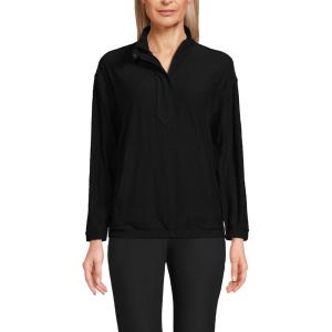 imageLands End Womens Long Sleeve Performance Zip Front PopoverBlack