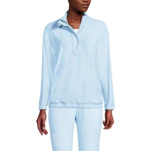 imageLands End Womens Long Sleeve Performance Zip Front PopoverSoft Blue Haze Space Dye