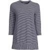 imageLands End Womens 34 Sleeve Slub Jersey Swing TunicDeep Sea Navy Stripe