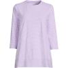 imageLands End Womens 34 Sleeve Slub Jersey Swing TunicLavender Cloud Stripe