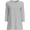 imageLands End Womens 34 Sleeve Slub Jersey Swing TunicWhiteBlack Stripe