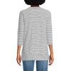 imageLands End Womens 34 Sleeve Slub Jersey Swing TunicWhiteBlack Stripe