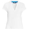 imageLands End Womens Linen Blend Johnny Collar PoloWhite