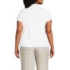 imageLands End Womens Linen Blend Johnny Collar PoloWhite