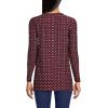 imageLands End Womens Long Sleeve Performance Crew Neck TunicRich Burgundy Encircle Geo