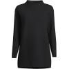 imageLands End Womens Long Sleeve Textured Pique Funnel Neck TunicBlack