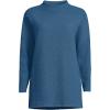 imageLands End Womens Long Sleeve Textured Pique Funnel Neck TunicEvening Blue