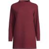 imageLands End Womens Long Sleeve Textured Pique Funnel Neck TunicRich Burgundy