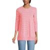 imageLands End Womens 34 Sleeve Slub Jersey Swing TunicWood Lily Stripe