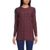 imageLands End Womens Long Sleeve Performance Crew Neck TunicRich Burgundy Encircle Geo