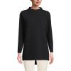 imageLands End Womens Long Sleeve Textured Pique Funnel Neck TunicBlack