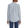 imageLands End Womens Cooling Button Front ShirtDeep Sea Navy Fine Stripe