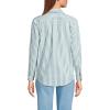 imageLands End Womens Cooling Button Front ShirtWashed Evergreen Stripe