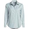 imageLands End Womens Cooling Button Front ShirtWashed Evergreen Stripe