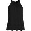 imageLands End Womens Lightweight Jersey Eyelet Tank TopBlack