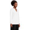 imageLands End Womens Long Sleeve Sport Knit Johnny Collar TopWhite