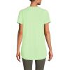 imageLands End Womens Moisture Wicking UPF Sun Short Sleeve Curved Hem Tunic TopPrintLime Jade Pinstripe