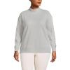 imageLands End Womens Long Sleeve Ottoman Mock PulloverPale Gray