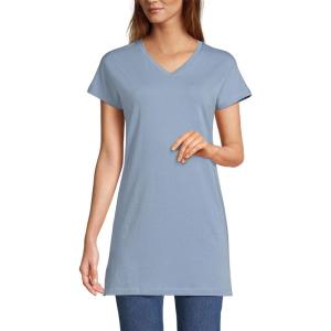 imageLands End Womens Lightweight Jersey Extra Long TunicPale Slate Blue