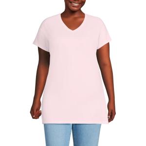 imageLands End Womens Lightweight Jersey Extra Long TunicPink Fog