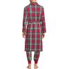 imageLands End Mens Flannel Sleepwear RobeHeritage Red Plaid