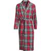 imageLands End Mens Flannel Sleepwear RobeHeritage Red Plaid