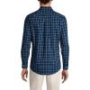 imageLands End Mens Traditional Fit No Iron Twill ShirtDeep Sea Navy Windowpane