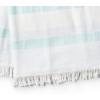 imageLands End Turkish Beach Blanket Light Blue Ticked Stripe 70quot X 78quot