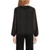 imageLands End Womens Chiffon Ruffle Front Pleated BlouseBlack Terrazzo Dot