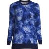 imageLands End Womens Long Sleeve Sweatshirt Tunic Deep Sea Navy Tie Dye Palm Regular Small