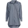 imageLands End Womens No Iron Oversized Poplin Extra Long TunicNavyWhite Dual Stripe