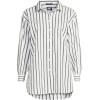 imageLands End Womens No Iron Oversized Poplin Extra Long TunicWhite Dual Stripe