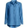 imageLands End Womens Tencel Fibers Twill Popover ShirtSoft Indigo