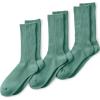 imageLands End Mens Crew Socks 3 PackWashed Evergreen