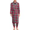 imageLands End Mens Flannel Sleepwear RobeHeritage Red Plaid