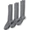 imageLands End Mens Seamless Toe Over the Calf Rib Dress Socks 3packPewter Heather