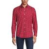 imageLands End Mens Traditional Fit No Iron Twill ShirtFresh Cranberries Windowpane