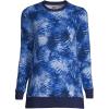 imageLands End Womens Long Sleeve Sweatshirt Tunic Deep Sea Navy Tie Dye Palm Regular Small