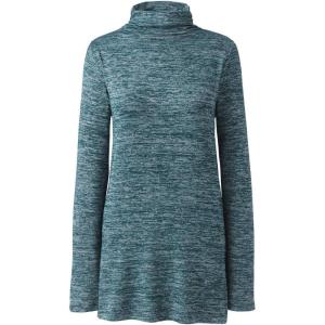 imageLands End Womens Long Sleeve Mock Neck TunicPetrol Teal