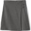 imageLands End Girls Slim Solid Aline Skirt Below The KneeGray