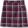 imageLands End School Uniform Girls Slim Plaid Aline Skirt Below The KneeBurgundyGray Plaid