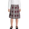 imageLands End School Uniform Girls Slim Plaid Aline Skirt Below The KneeBurgundyGray Plaid