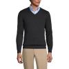 imageLands End School Uniform Mens Cotton Modal Fine Gauge VNeck SweaterBlack